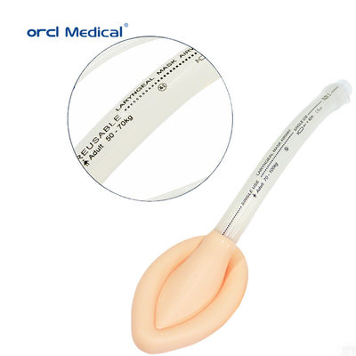 قناع الحنجرة الـ Medical Silicone القناع الحنجري الـ Disposable Laryngeal Mask المزود للطرق الهوائية